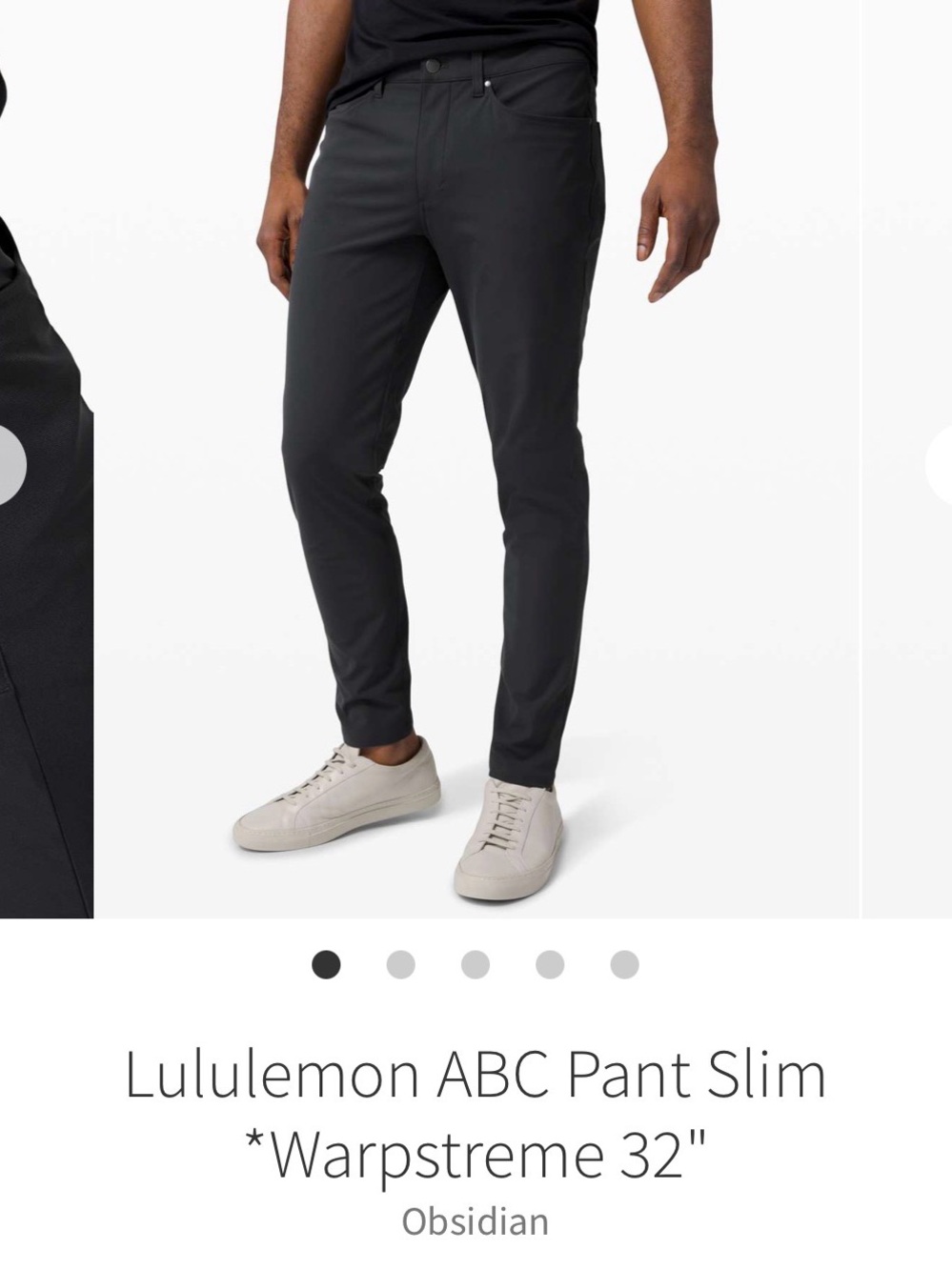 NWOT lululemon athletica Men’s ABC Slim Pants - Obsidian size 34